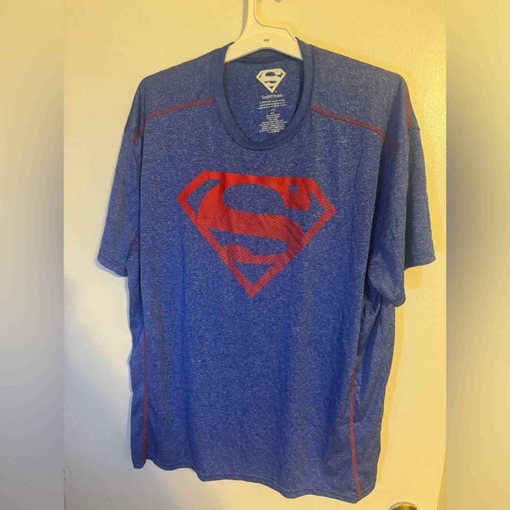 Blue Superman Athletic Shirt: Perfect Fit, No Wear